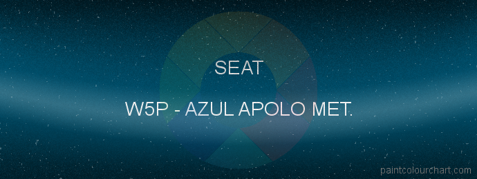 Seat paint W5P Azul Apolo Met.