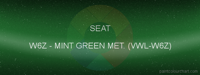 Seat paint W6Z Mint Green Met. (vwl-w6z)
