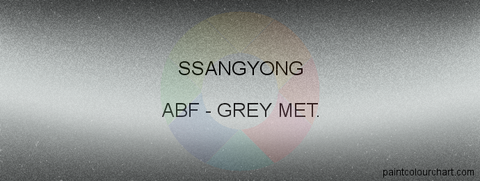 Ssangyong paint ABF Grey Met.