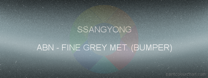 Ssangyong paint ABN Fine Grey Met. (bumper)