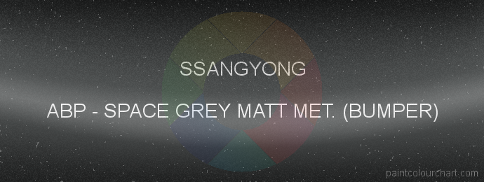 Ssangyong paint ABP Space Grey Matt Met. (bumper)
