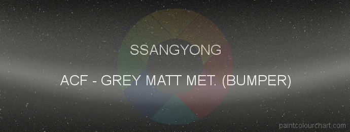 Ssangyong paint ACF Grey Matt Met. (bumper)
