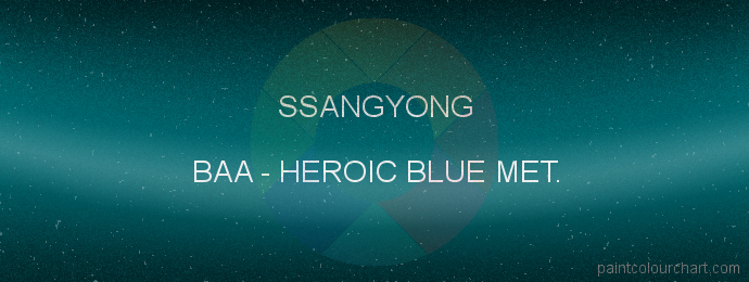 Ssangyong paint BAA Heroic Blue Met.