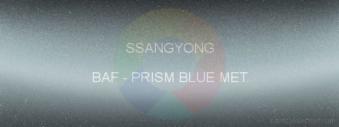 Ssangyong paint BAF Prism Blue Met.