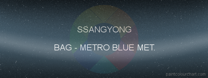 Ssangyong paint BAG Metro Blue Met.