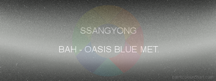 Ssangyong paint BAH Oasis Blue Met.