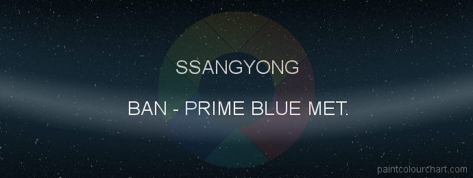 Ssangyong paint BAN Prime Blue Met.