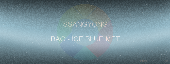 Ssangyong paint BAO Ice Blue Met