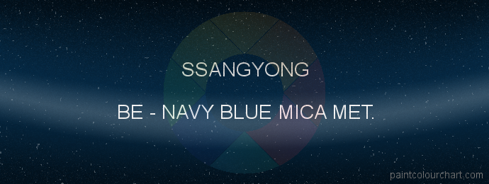 Ssangyong paint BE Navy Blue Mica Met.