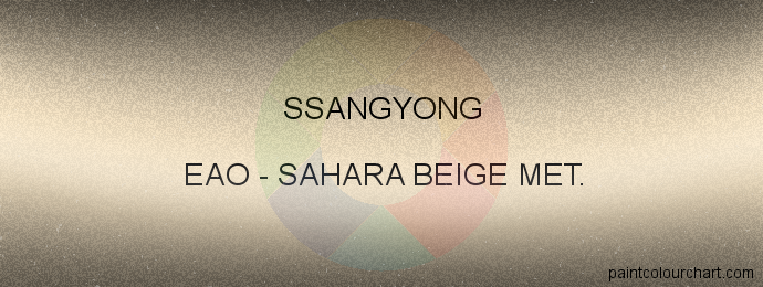 Ssangyong paint EAO Sahara Beige Met.