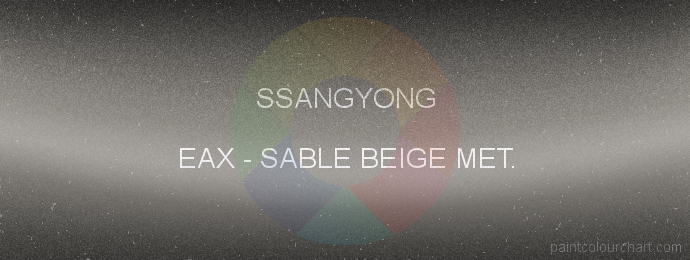 Ssangyong paint EAX Sable Beige Met.