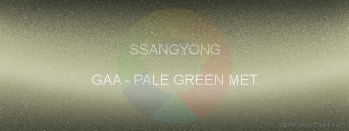 Ssangyong paint GAA Pale Green Met.