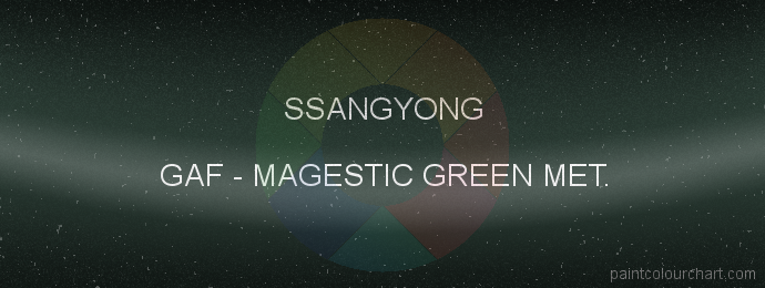 Ssangyong paint GAF Magestic Green Met.