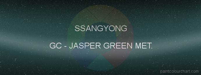 Ssangyong paint GC Jasper Green Met.