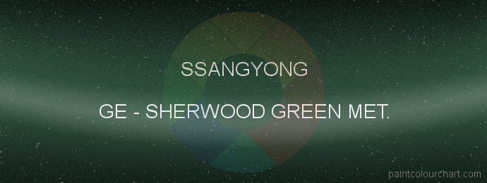 Ssangyong paint GE Sherwood Green Met.