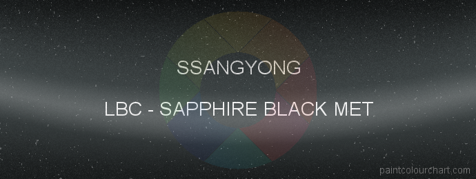 Ssangyong paint LBC Sapphire Black Met