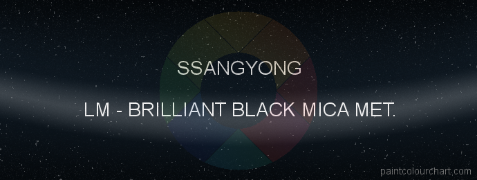 Ssangyong paint LM Brilliant Black Mica Met.
