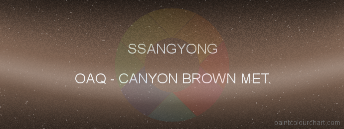 Ssangyong paint OAQ Canyon Brown Met.