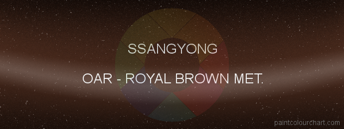 Ssangyong paint OAR Royal Brown Met.