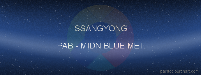 Ssangyong paint PAB Midn.blue Met.