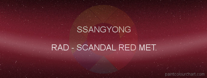 Ssangyong paint RAD Scandal Red Met.