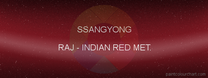 Ssangyong paint RAJ Indian Red Met.