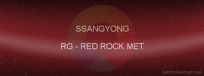 Ssangyong paint RG Red Rock Met.