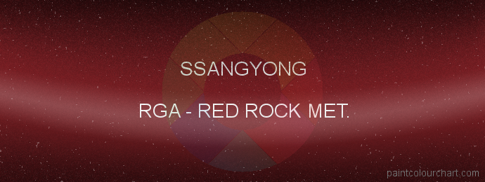 Ssangyong paint RGA Red Rock Met.