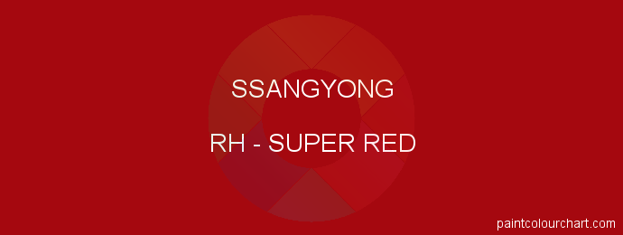 Ssangyong paint RH Super Red