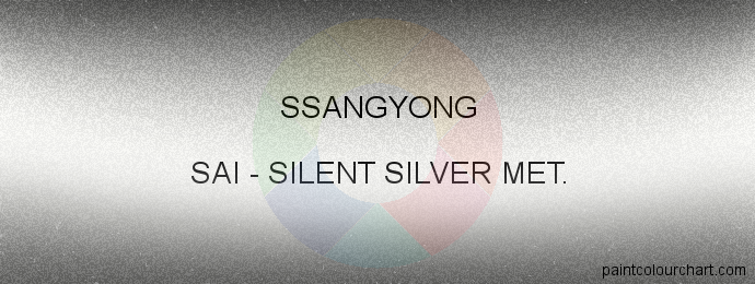 Ssangyong paint SAI Silent Silver Met.