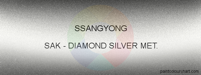 Ssangyong paint SAK Diamond Silver Met.