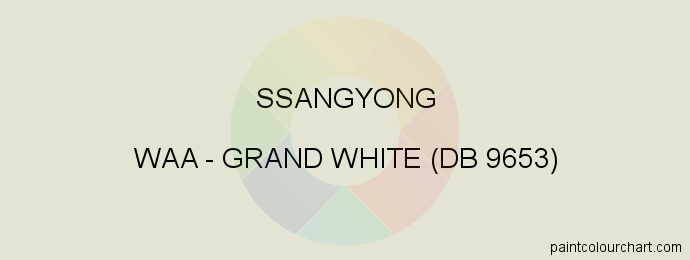Ssangyong paint WAA Grand White (db 9653)
