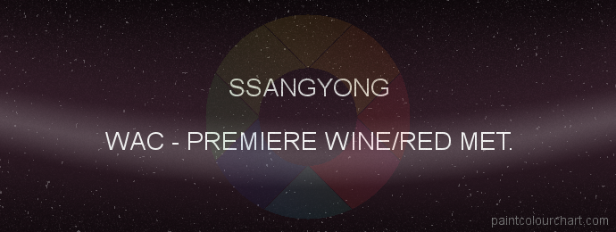 Ssangyong paint WAC Premiere Wine/red Met.