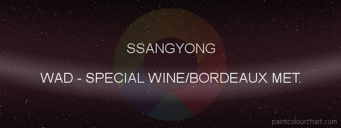 Ssangyong paint WAD Special Wine/bordeaux Met.
