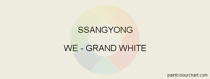 Ssangyong paint WE Grand White