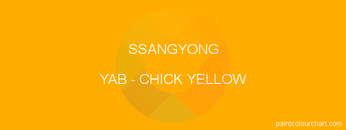 Ssangyong paint YAB Chick Yellow