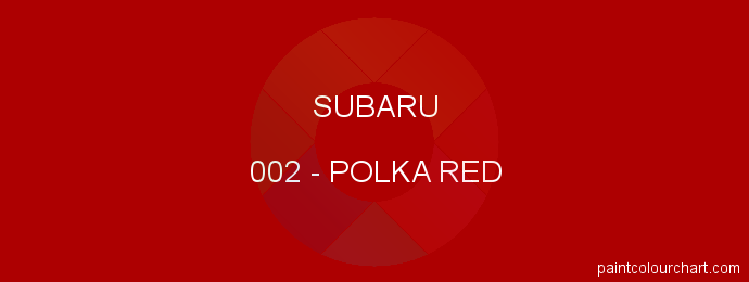 Subaru paint 002 Polka Red