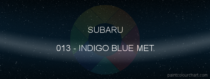 Subaru paint 013 Indigo Blue Met.