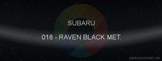 Subaru paint 018 Raven Black Met.