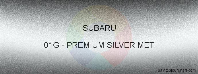 Subaru paint 01G Premium Silver Met.