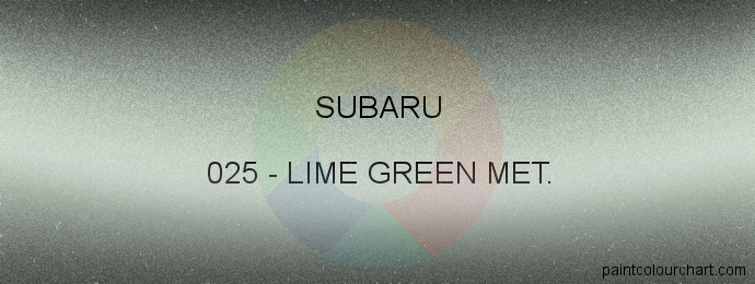 Subaru paint 025 Lime Green Met.