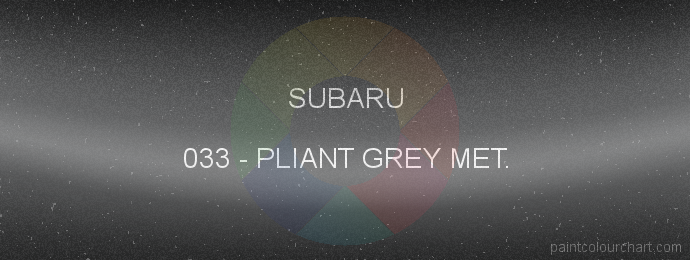 Subaru paint 033 Pliant Grey Met.