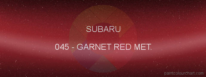 Subaru paint 045 Garnet Red Met.