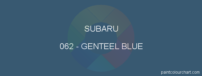 Subaru paint 062 Genteel Blue