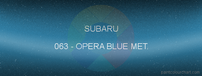 Subaru paint 063 Opera Blue Met.
