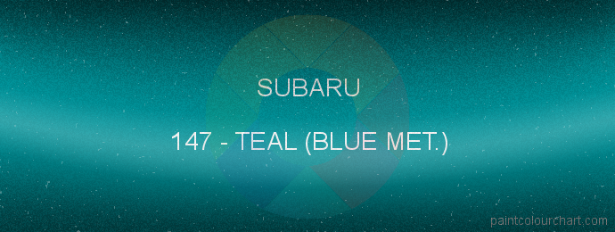Subaru paint 147 Teal (blue Met.)