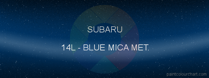 Subaru paint 14L Blue Mica Met.