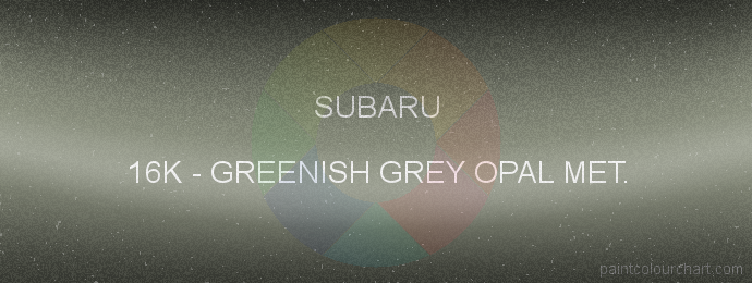 Subaru paint 16K Greenish Grey Opal Met.