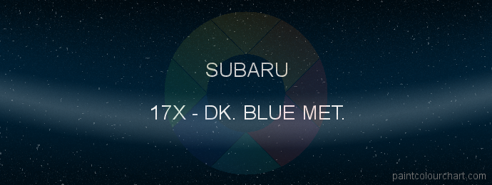 Subaru paint 17X Dk. Blue Met.