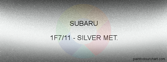 Subaru paint 1F7/11 Silver Met.